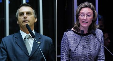 Jair Bolsonaro (quando ainda era deputado) e a deputada Maria do Rosário — Foto: Gabriela Korossy e Luis Macedo / Câmara dos Deputados